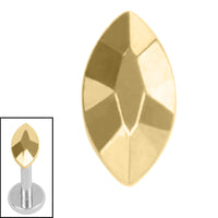 Titanium Internal Faceted Marquise Top 1.2mm