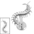 Titanium Internally Threaded Labrets 1.2mm - Titanium Centipede
