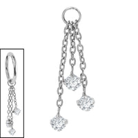 Titanium Charm - Trilogy Jewelled Drop