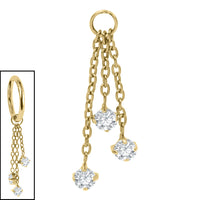 Titanium Charm - Trilogy Jewelled Drop