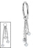 Titanium Hinged Clicker Ring with Titanium Trilogy Jewel Charm