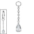 Titanium Charm - Jewelled Droplet