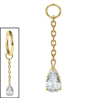 Titanium Charm - Jewelled Droplet