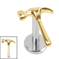 Titanium Internally Threaded Labrets 1.2mm - Titanium Hammer