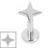 Titanium Internally Threaded Labrets 1.2mm - Titanium Aquila Star