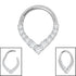 Titanium Jewelled To The Point Hinged Clicker Ring