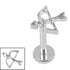 Titanium Internally Threaded Labrets 1.2mm - Titanium The Archer