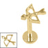 Titanium Internally Threaded Labrets 1.2mm - Titanium The Archer