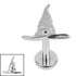 Titanium Internally Threaded Labrets 1.2mm - Titanium Spellcaster Hat
