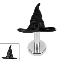 Titanium Internally Threaded Labrets 1.2mm - Titanium Spellcaster Hat