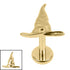 Titanium Internally Threaded Labrets 1.2mm - Titanium Spellcaster Hat