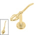 Titanium Internally Threaded Labrets 1.2mm - Titanium Witches Broomstick