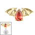 Titanium Internal Jewelled Death Bat