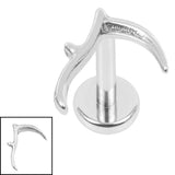 Titanium Internally Threaded Labrets 1.2mm - Titanium Harvest Scythe