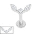 Titanium Internally Threaded Labrets 1.2mm - Titanium Winged Orb