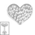 Titanium Internal Hammered Heart