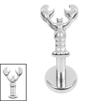 Titanium Internally Threaded Labrets 1.2mm - Titanium Leonardo Da Pinchi
