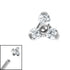 Titanium Internal Dainty Jewelled Trinity Top