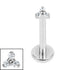 Titanium Internally Threaded Labrets 1.2mm - Titanium Dainty Jewelled Trinity