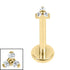 Titanium Internally Threaded Labrets 1.2mm - Titanium Dainty Jewelled Trinity