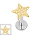 Titanium 1.2mm Internally Threaded Labrets - Hammered Star