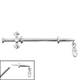 Titanium Threadless Jewelled Excelsior Nipple Bar