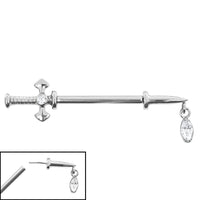 Titanium Threadless Jewelled Excelsior Nipple Bar