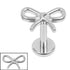 Titanium 1.2mm  Internally Threaded Labrets - Ribbon Bow