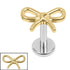 Titanium 1.2mm  Internally Threaded Labrets - Ribbon Bow