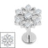 Titanium Internally Threaded Labrets 1.2mm - Jewelled Kaleidoscope
