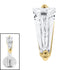 Titanium Internal Jewelled Tapered Baguette Top