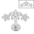 Titanium Internally Threaded Labrets 1.2mm - Alice Flower Trio
