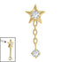 Titanium Internal Jewelled Reul Chain Drop