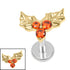 Titanium Internally Threaded Labrets 1.2mm - Titanium Winterberry