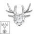 Titanium Internal Jewelled Stag