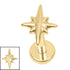 Titanium Internally Threaded Labrets 1.2mm - Titanium Astrid Star