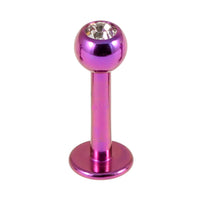 Titanium Jewelled Labrets 1.2mm