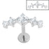 Titanium Internally Threaded Labrets 1.2mm - Jewelled Twilight Curve