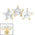 Titanium Internal 3 Sisters Jewelled Stars
