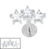 Titanium Internally Threaded Labrets 1.2mm - 3 Sisters Jewelled Stars