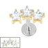Titanium Internally Threaded Labrets 1.2mm - 3 Sisters Jewelled Stars