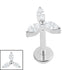 Titanium Internally Threaded Labrets 1.2mm - Titanium Jewelled Windmill