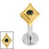 Titanium Internally Threaded Labrets 1.2mm - Asia Kite