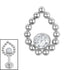 Titanium Internal Jewelled Asia Dewdrop