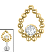 Titanium Internal Jewelled Asia Dewdrop