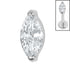 Titanium Internal Single Jewelled Marquise Top