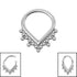 Titanium Asia Teardrop Hinged Clicker Ring