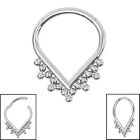 Titanium Asia Teardrop Hinged Clicker Ring