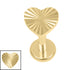 Titanium Internally Threaded Labrets 1.2mm - Titanium Luminance Heart