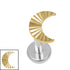 Titanium Internally Threaded Labrets 1.2mm - Titanium Luminance Crescent Moon